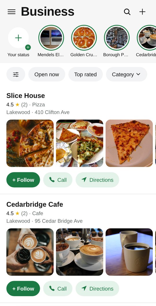 Local business directory