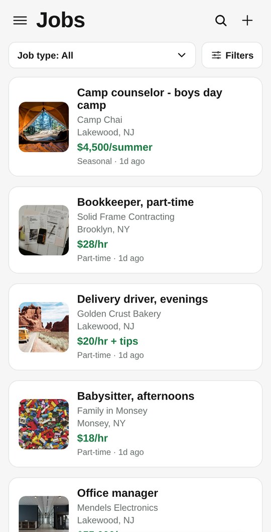 Local jobs list